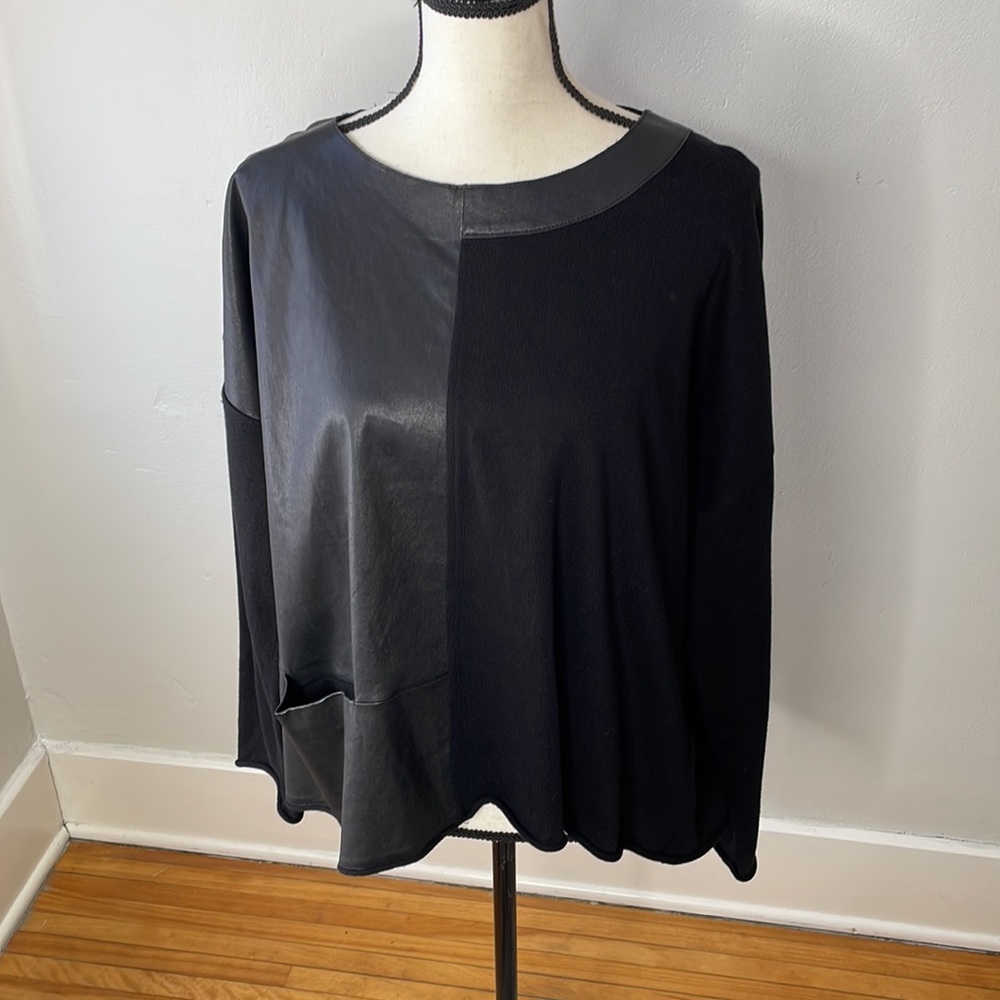 TOMO Risona Leather organic cotton lagenlook sweater
